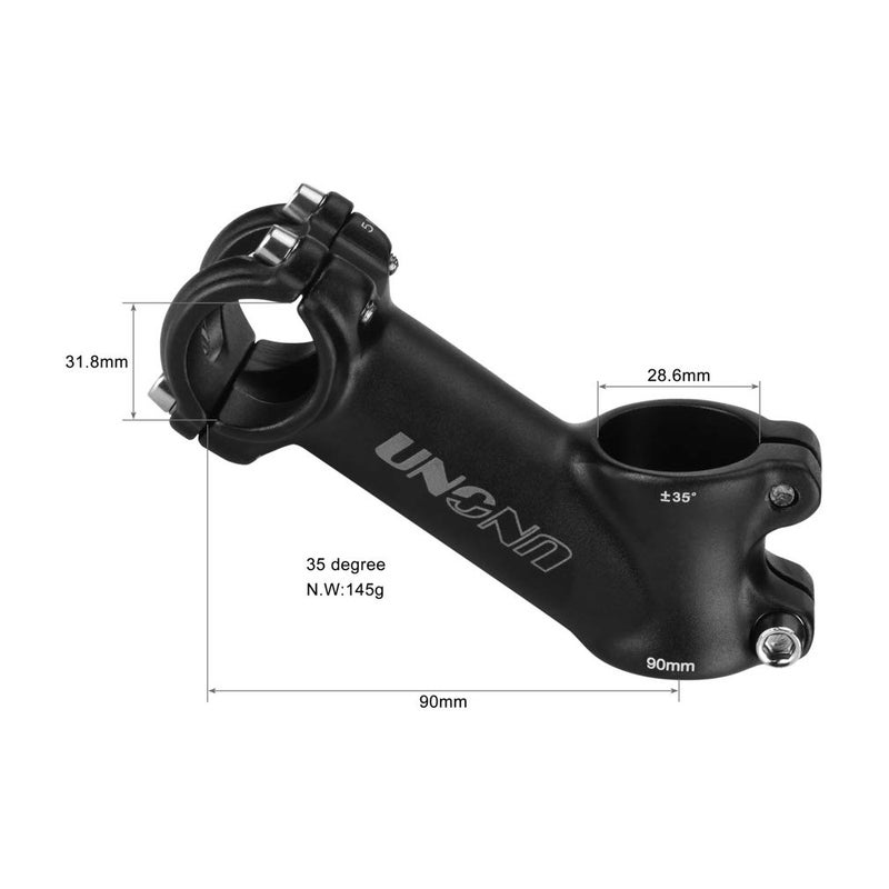 FOMTOR 31.8 Stem 35 Degree 90mm FOMTOR Bicycle Handlebar Stem Riser MTB Stem Suitable for Mountain Bike Road Bike BMX MTB 90mm - Image 2